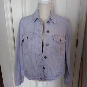 #19 "Casual Designs" Lavender Jean Trucker Jacket. Classic Cut-off BoHo Coat.